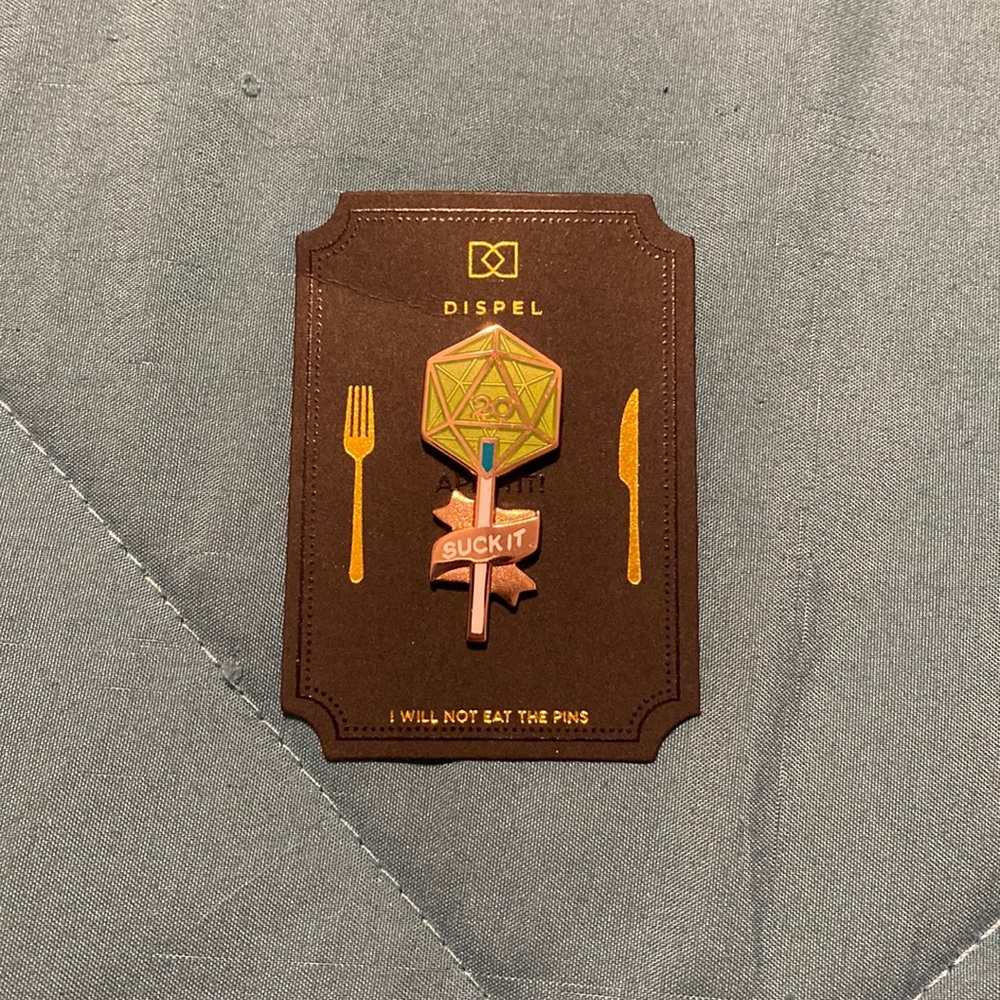 SUCK IT LOLLIPOP D20 ENAMEL PIN